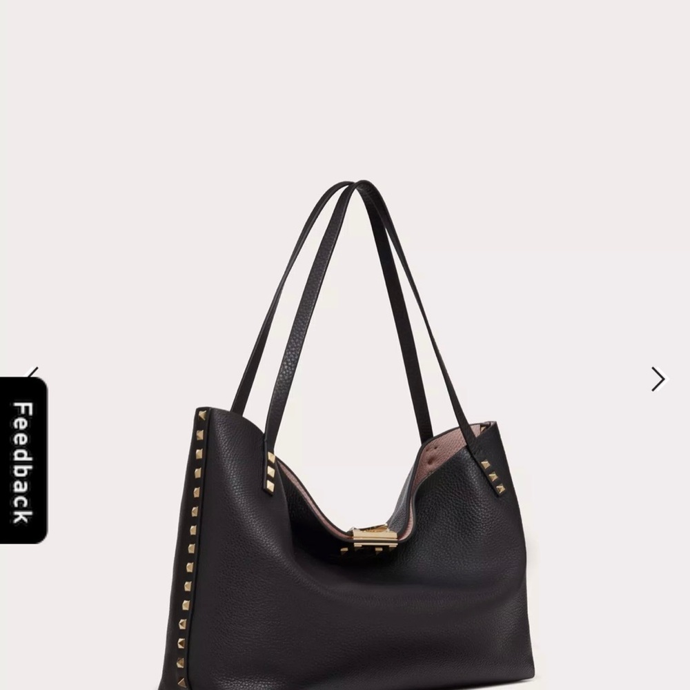 Valentino Garavani Black Studded Tote